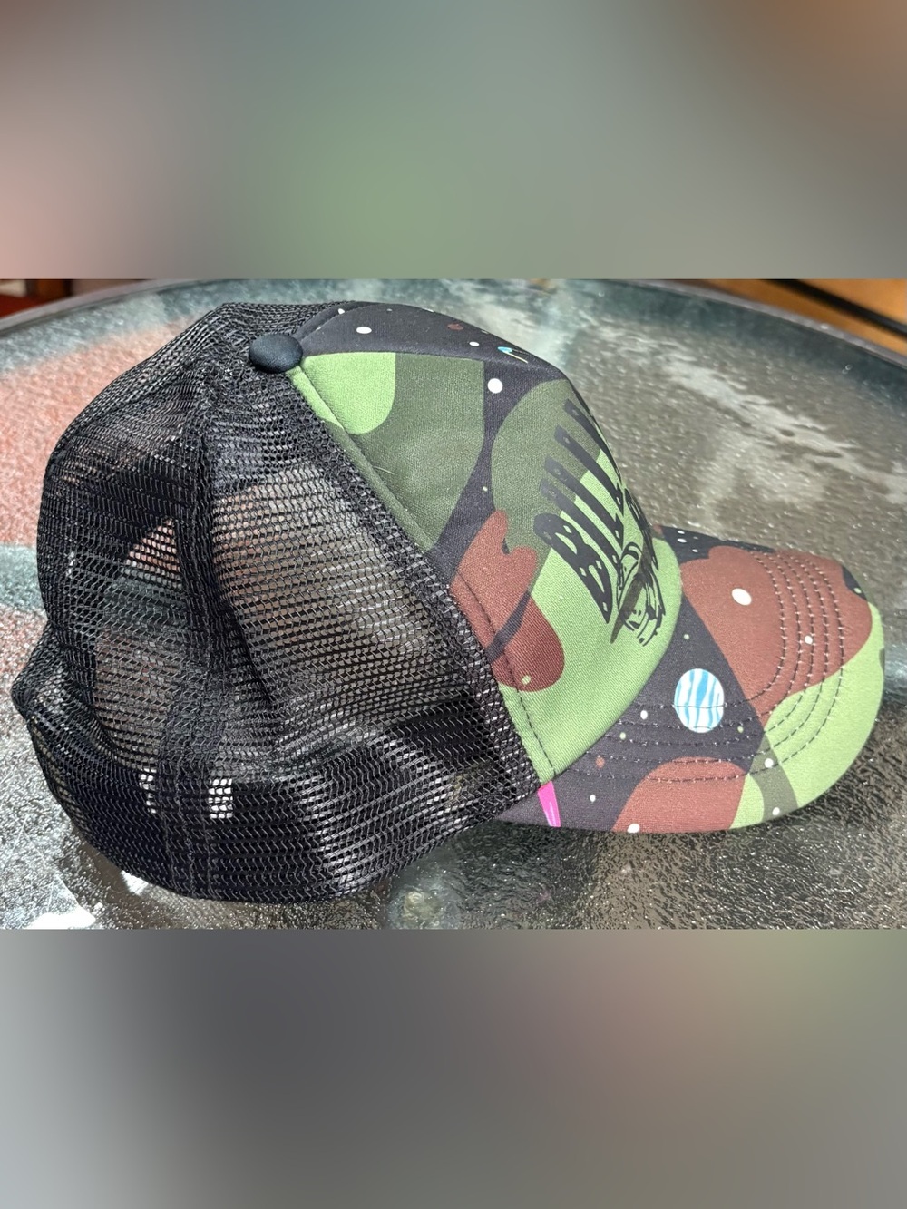 Billionaire Boys Club BBC Arch Green & Brown Camo Space Trucker Hat OSFA - Picture 4 of 9